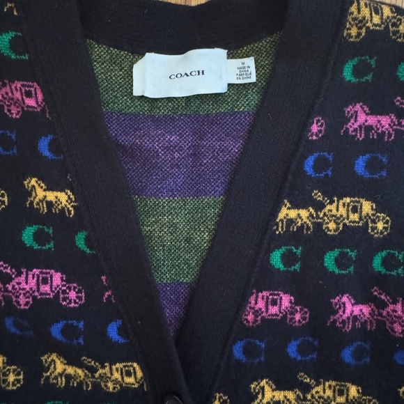 Coach Logo Horse And Carriage Cardigan - Picture 4 of 5